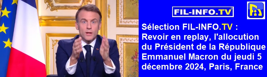 CENSURE : Allocution du Prsident de la Rpublique Emmanuel Macron du jeudi 5 dcembre 2024, Paris, France